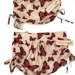 Orange Kiss Butterfly Juniors Two-Piece Set